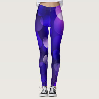 Paarse Cirkelpatroon Leggings