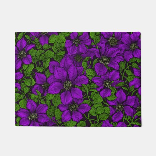 Paarse Clematis Deurmat (Voorkant)