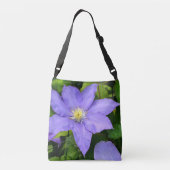Paarse Clematis Floral Crossbody Tas (Achterkant)