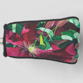 Paarse Clematis Floral Golfheadcover (Voorkant)