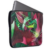 Paarse Clematis Floral Laptop Sleeve (Voorkant Rechts)