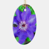 Paarse Clematis Flower Keramisch Ornament (Rechts)