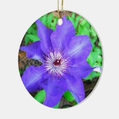 Paarse Clematis Flower Keramisch Ornament (Links)