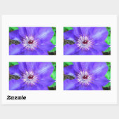 Paarse Clematis Flower Rechthoekige Sticker (Vel)
