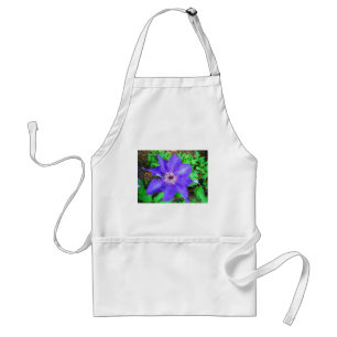 Paarse Clematis Flower Standaard Schort