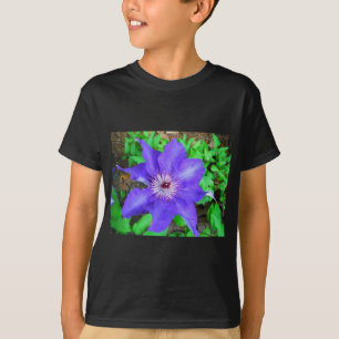 Paarse Clematis Flower T-shirt