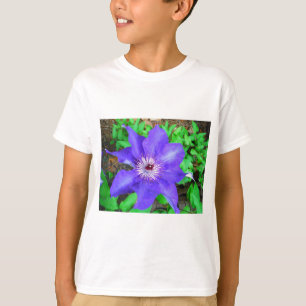 Paarse Clematis Flower T-shirt