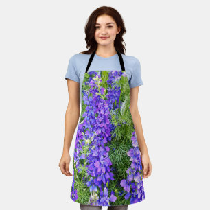 Paarse Clematis in bloei, full print Schort