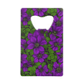 Paarse Clematis Kredietkaart Flessenopener (Achterkant)