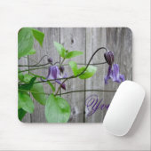 Paarse Clematis Roguchi persoonlijke Mousepad Muismat (Met muis)