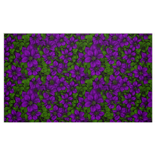 Paarse Clematis Stof