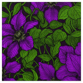 Paarse Clematis Stof (Close Up)