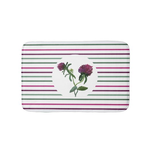 Paarse Clover Bath Mat (Voorkant)