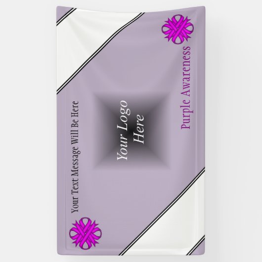 Paarse Clover Ribbon door Kenneth Yoncich Spandoek (Verticaal)