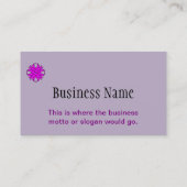 Paarse Clover Ribbon door Kenneth Yoncich Visitekaartje (Achterkant)