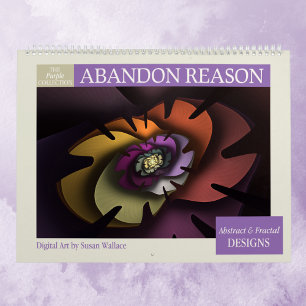 Paarse Collectie Abstracte fractals 2026 Kalender