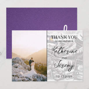 Paarse Colorado Passport bedankpas Bedankkaart