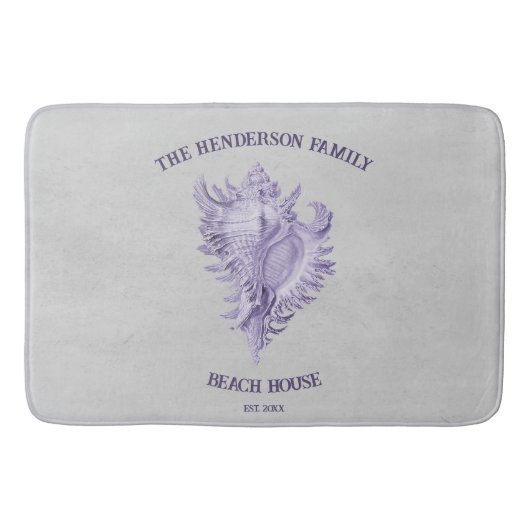 Paarse conch Shell Bath Mat (Voorkant)