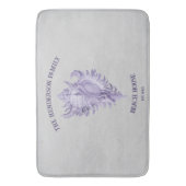 Paarse conch Shell Bath Mat (Voorkant Verticaal)