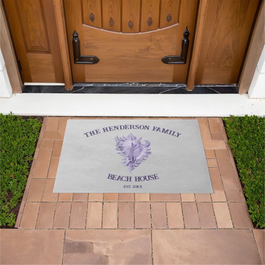 Paarse conch Shell Doormat Deurmat (Buiten)