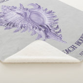 Paarse Conch Shell Sherpa Blanket Sherpa Deken (3/4)