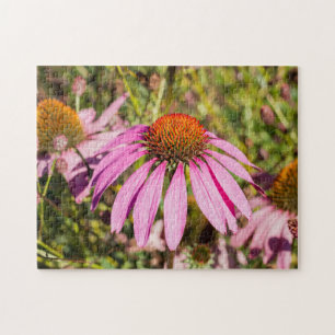 Paarse Coneflower Jigzaag Puzzle Legpuzzel