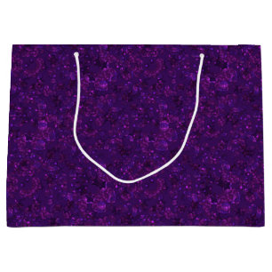 Paarse confetti groot cadeauzakje