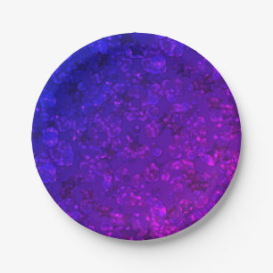Paarse confetti papieren bordje