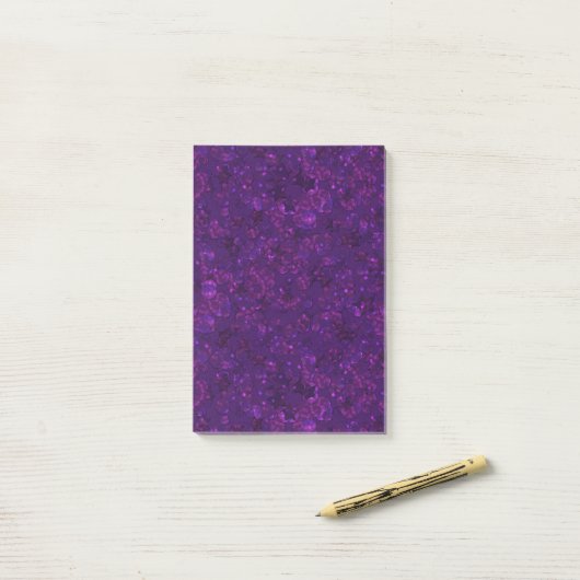 Paarse confetti post-it® notes (Op bureau)