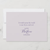Paarse Confetti... zal je mijn Bridesmaid zijn? Kaart (Achterkant)
