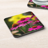 Paarse conflower bier onderzetter (Linkerzijde)