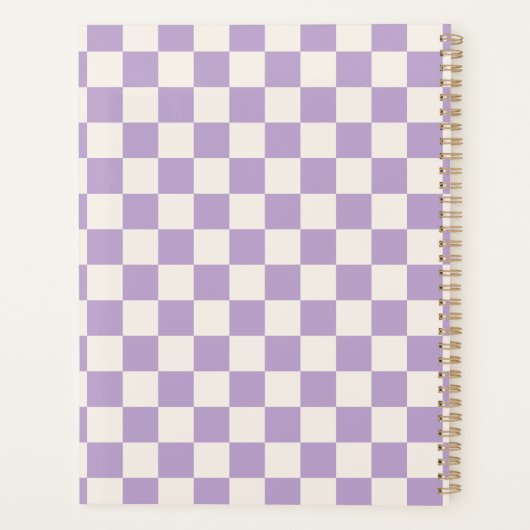 Paarse controle, Checkerboard Patroon, Gecontrolee Planner (Achterkant)