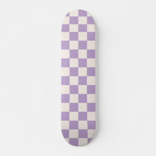 Paarse controle, Checkerboard Patroon, Gecontrolee Skateboard