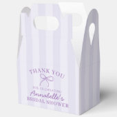 Paarse Coquette Bow Pastel Vrijgezellenfeest Desse Bedankdoosjes (Open)