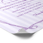 Paarse Coquette Bow Time Capsule Verjaardagsspel Poster (Hoek)