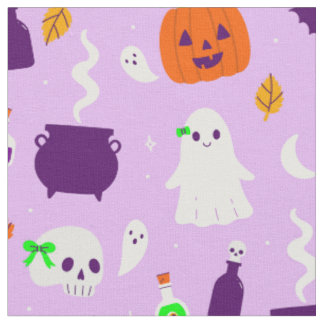 paarse coquette halloween cute strik skull geest stof
