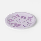 Paarse Coquette Ribbons Verjaardagsfeest Papieren Bordje (Gekanteld)