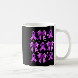 Paarse Coquette Strik Alvleesklierkanker Bewustzij Koffiemok