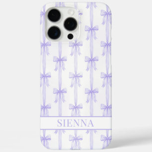 Paarse Coquette Strikken Gestreepte Monogram iPhone 16 Pro Max Hoesje