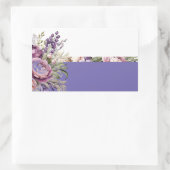 Paarse Cottage Floral Cadeau Sticker (Tas)