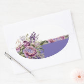 Paarse Cottage Floral Sticker (Envelop)