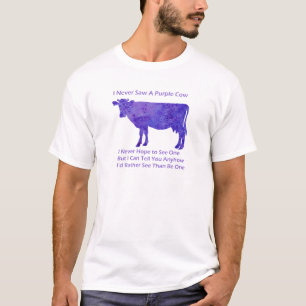 Paarse Cow betreurt T-shirt