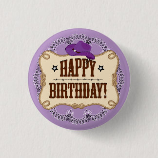 Paarse Cowgirl Button