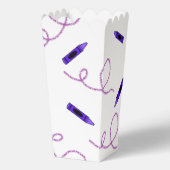 Paarse Crayon Popcorn Dozen Bedankdoosjes (Voorkant)