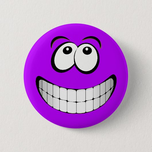Paarse Crazy Eyes Face Ronde Button 5,7 Cm (Voorkant)