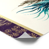 Paarse Crème Anand Karaj Bruiloft Welkomstbord Poster (Hoek)