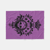 Paarse Crest met schedel en trainingspakken Fleece Deken (Voorkant (Horizontaal))