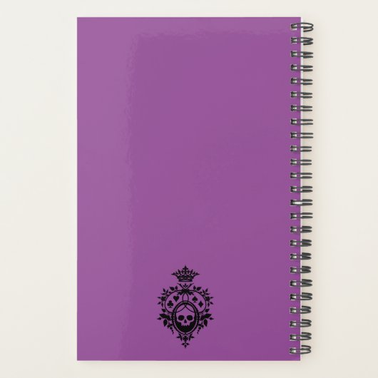 Paarse Crest met schedel en trainingspakken Planner (Achterkant)