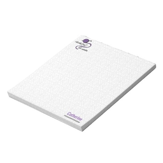 Paarse Crochet Fast, Die Warm Notitieblok (Gedraaid)
