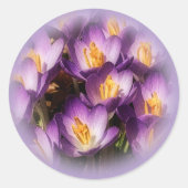 Paarse Crocus Stickers (Voorkant)